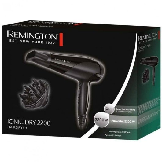 Remington Ionic Dry D3198 Secador de Pelo 2200W Negro