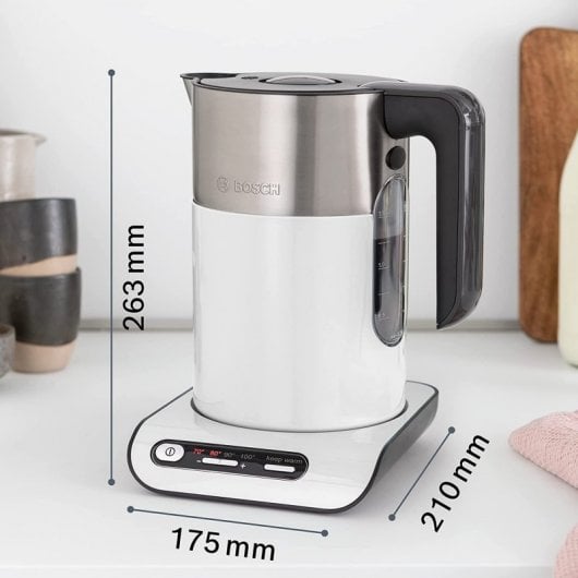 Bosch Hogar Styline TWK8611P Bouilloire 1,5L 2400W Gris