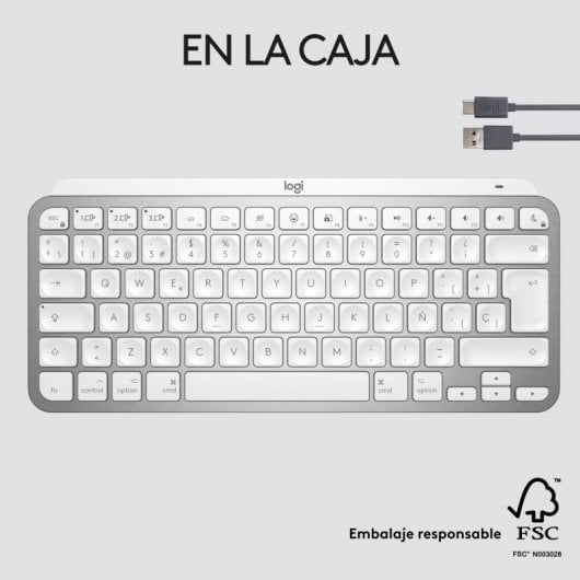 Logitech MX Keys Mini Teclado Inalámbrico Bluetooth Gris