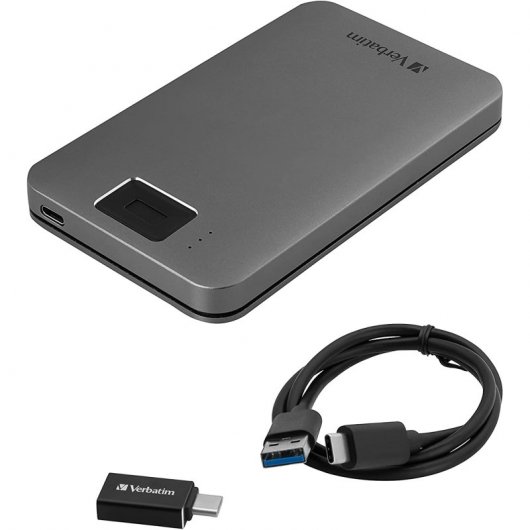 Verbatim Executive Fingerprint Secure 1 TB USB-C Silber