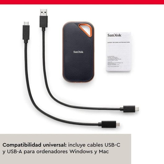 Harde Schijf SanDisk Extreme PRO 4TB Externe SSD USB-C 2000MB/s Duurzaam