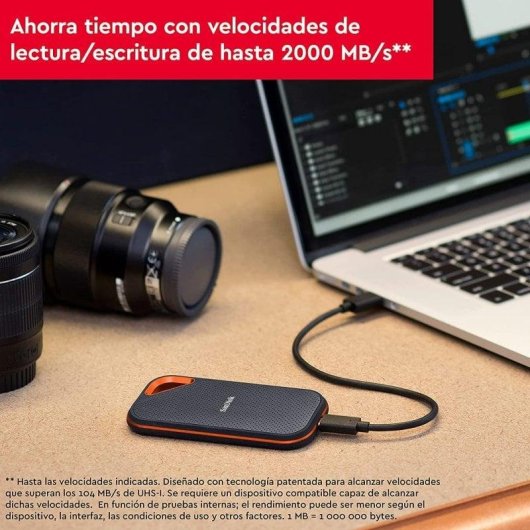 Harde Schijf SanDisk Extreme PRO 4TB Externe SSD USB-C 2000MB/s Duurzaam