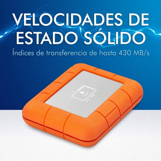 LaCie Rugged Boss SSD 1TB USB-C/USB 3.1 Naranja