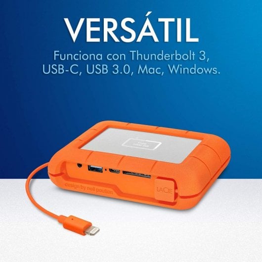 LaCie Rugged Boss SSD 1TB USB-C/USB 3.1 Naranja