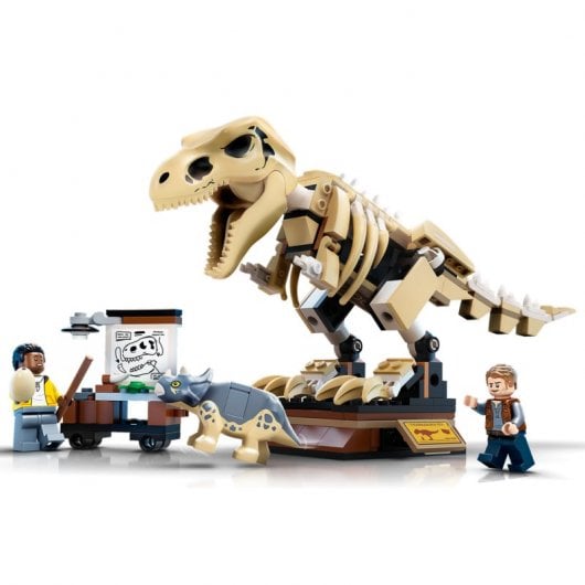 Lego Jurassic World: Exposición del Dinosaurio T. Rex Fosilizado
