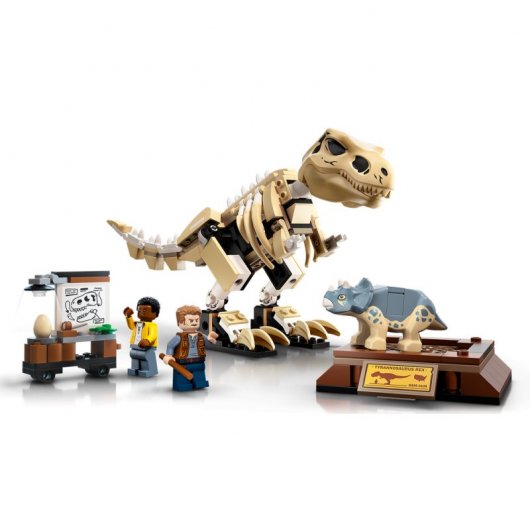 Lego Jurassic World: Exposición del Dinosaurio T. Rex Fosilizado