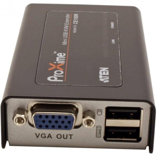 Extensore KVM Aten CE100-AT-G Mini USB Cat5 100m Nero/Argento