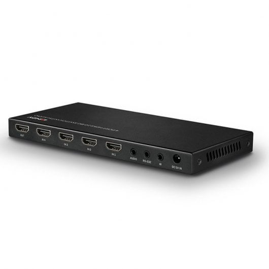Lindy 38249 Switch KVM HDMI 2.0 18G 4 Puertos con Audio Negro