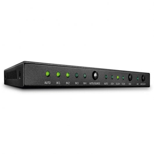 Lindy 38249 Switch KVM HDMI 2.0 18G 4 Puertos con Audio Negro