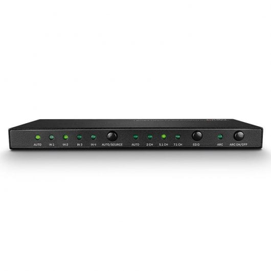 Lindy 38249 Switch KVM HDMI 2.0 18G 4 Puertos con Audio Negro