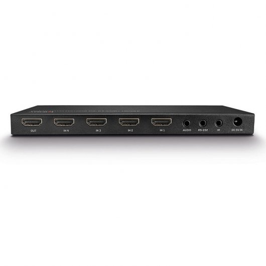 Lindy 38249 Switch KVM HDMI 2.0 18G 4 Puertos con Audio Negro