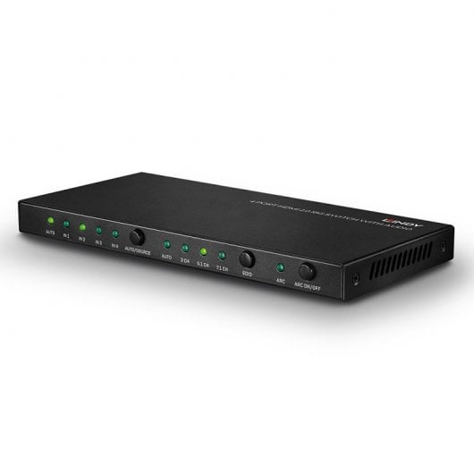 Lindy 38249 Switch KVM HDMI 2.0 18G 4 Puertos con Audio Negro