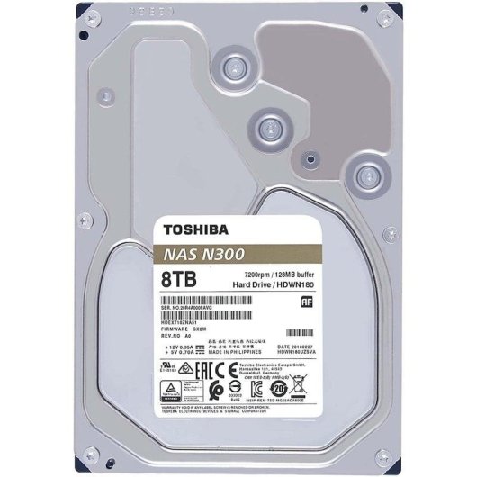 Festplatte Toshiba N300 NAS 8 TB SATA III 7200rpm 256 MB Cache