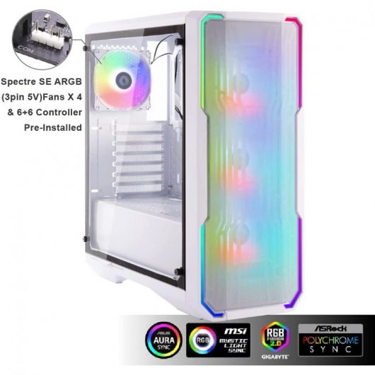 BitFenix ENSO Mesh ARGB Vidro Temperado USB 3.0 Branca