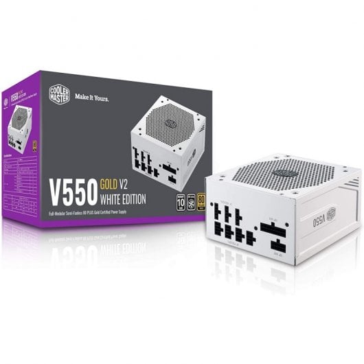 Cooler Master V550 V2 550W 80 Plus Gold completamente modulare bianco