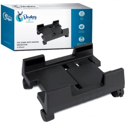Donkey PC Soporte CPU con Ruedas Ajustable Negro