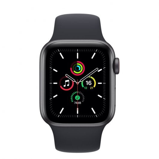 Apple Watch SE 2021 GPS + Celular 40mm Aluminio Cinzento Espacial com Bracelete Deportiva Preto