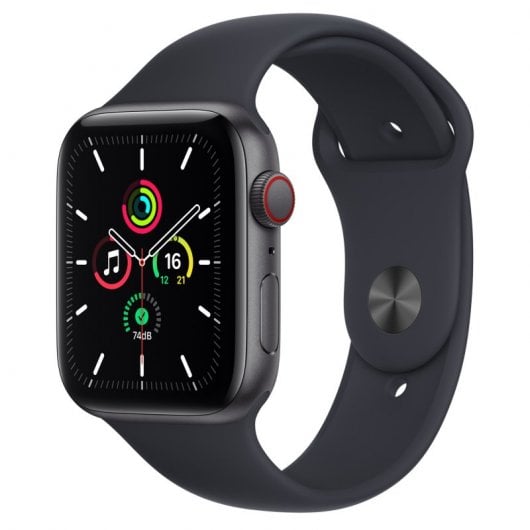 Apple Watch SE 2021 GPS + Cellular 44mm Aluminio Gris Espacial con Correa Deportiva Negra
