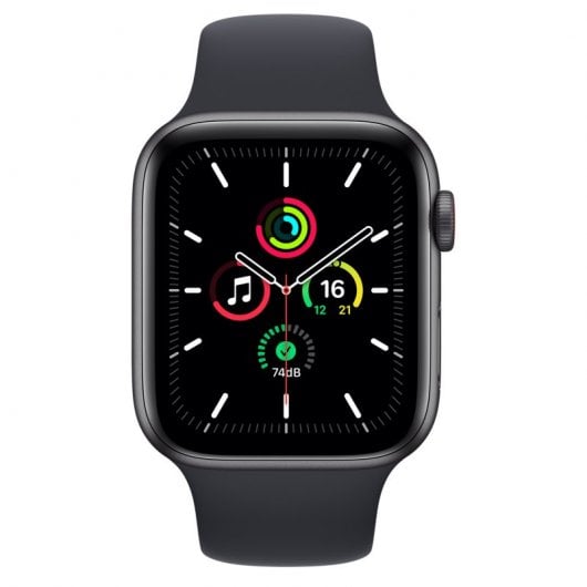 Apple Watch SE 2021 GPS + Cellular 44mm Aluminio Gris Espacial con Correa Deportiva Negra
