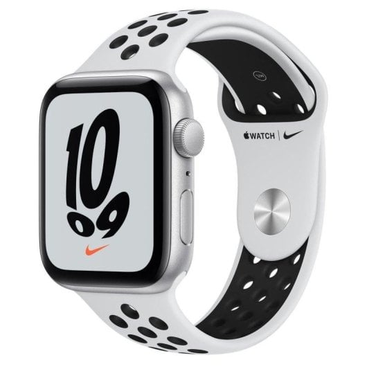 Apple Watch SE Nike 2021 GPS 44mm Aluminio Plata con Correa Deportiva Platino
