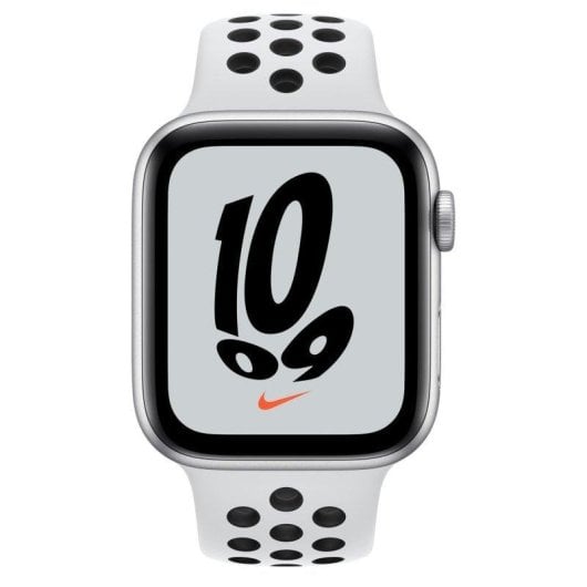 Apple Watch SE Nike 2021 GPS 44mm Aluminio Plata con Correa Deportiva Platino