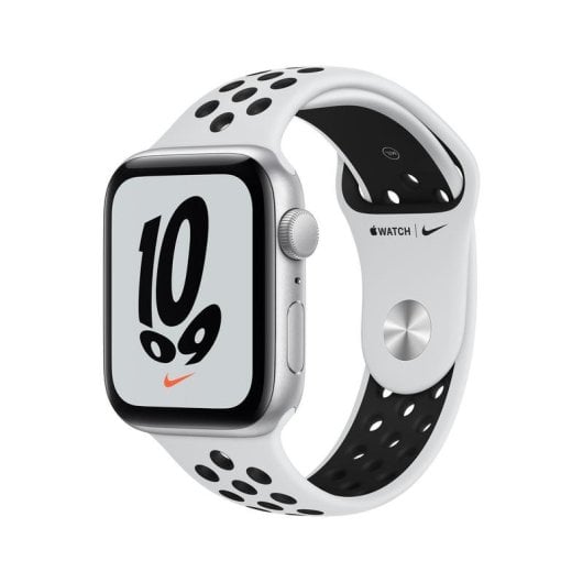 Apple Watch SE Nike 2021 GPS 44mm Aluminio Plata con Correa Deportiva Platino