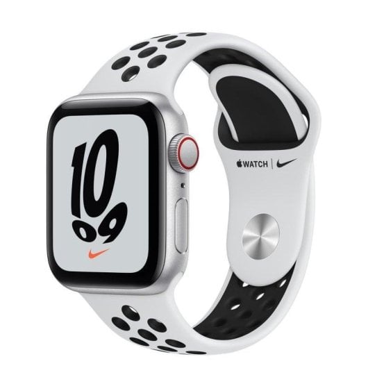 Apple Watch SE Nike 2021 GPS + Cellular 40mm Aluminio Plata con Correa Deportiva Platino