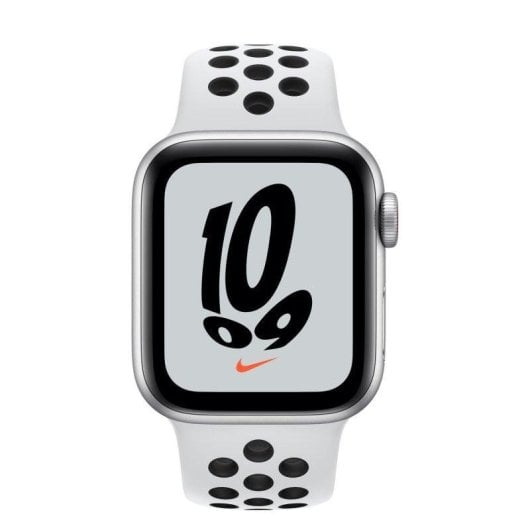 Apple Watch SE Nike 2021 GPS + Cellular 40mm Aluminio Plata con Correa Deportiva Platino