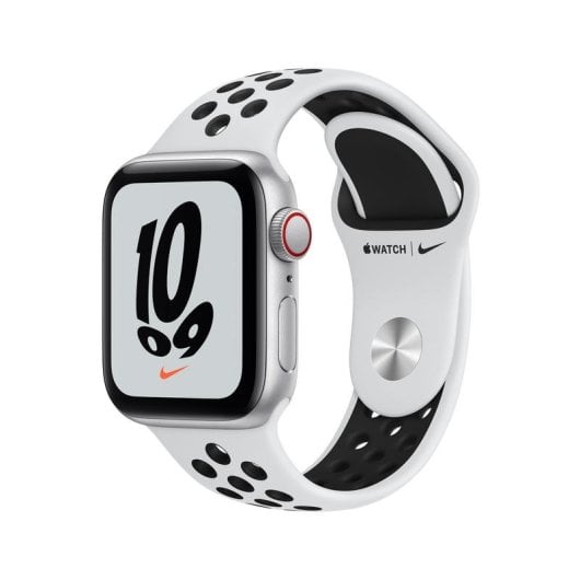 Apple Watch SE Nike 2021 GPS + Cellular 40mm Aluminio Plata con Correa Deportiva Platino