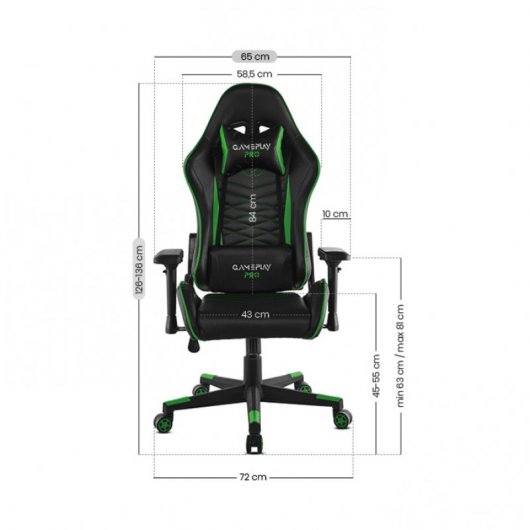 Mc Haus GC-Gameplay-Pro Silla Gaming Verde