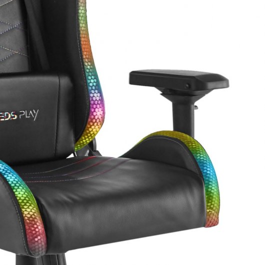 Mc Haus RGB-LEDsplay Silla Gaming Negra