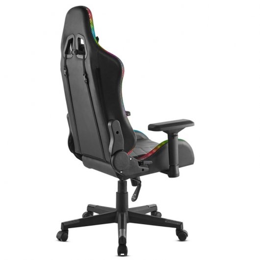 Mc Haus RGB-LEDsplay Silla Gaming Negra