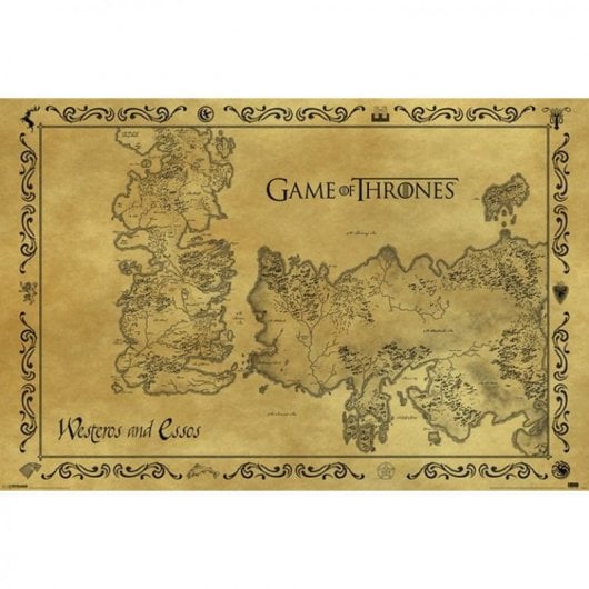 Pyramid Maxi Póster Juego de Tronos Mapa Antiguo 91.5x61cm