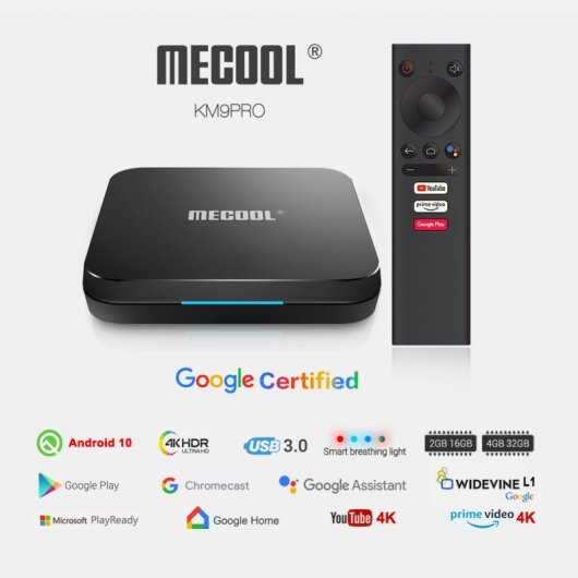 Mecool KM9 Pro Classic Android TV Box 2GB/16GB 4K HDR10+ WiFi