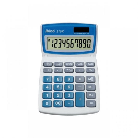 Ibico 210X Taschenrechner Desktop Einfacher Taschenrechner Blau, Weiß