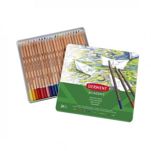 Derwent Academy Metallbox mit 24 Aquarellstiften
