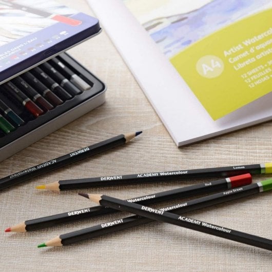 Derwent Academy Metallbox mit 24 Aquarellstiften