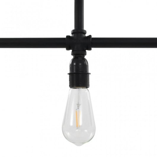 vidaXL Plafonnier Noir 3 Ampoules E27