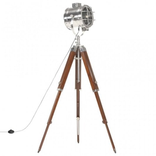 vidaXL Lampadaire avec trépied Bois de manguier massif 165 cm