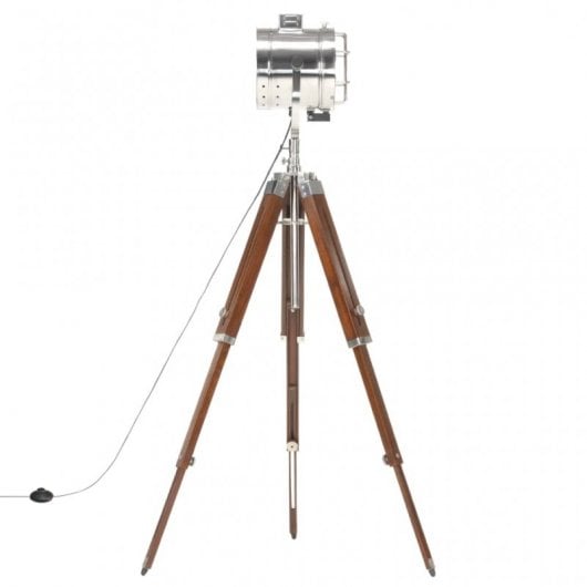vidaXL Lampadaire avec trépied Bois de manguier massif 165 cm