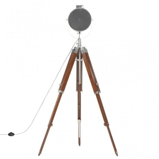 vidaXL Lampadaire avec trépied Bois de manguier massif 165 cm