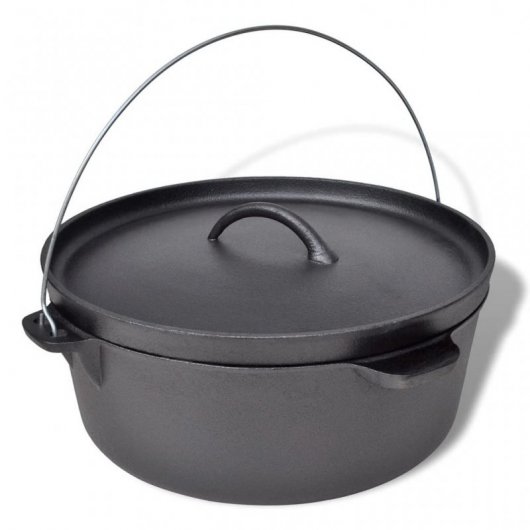 VidaXL Olla Horno Holandés con Tapa 11.3L + Accesorios