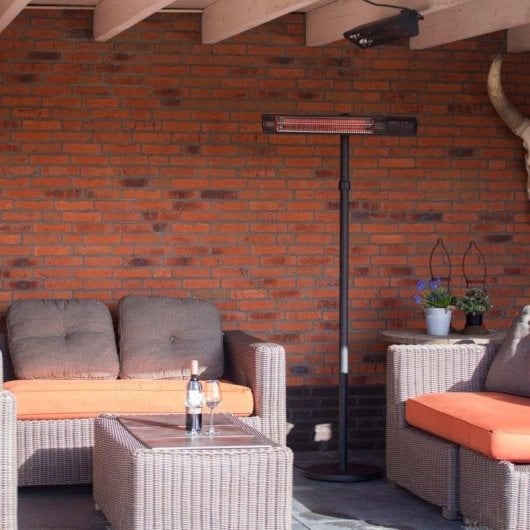 Estufa de Exterior Elétrico Infravermelhos Sunred Royal Diamond Dark 2500W Controlo Remoto