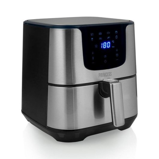 Airfryer Princess 182060 Deluxe XXL 5,5L 1700W Digitaal Touch Zwart/Zilver