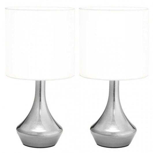 VidaXL Pack de 2 Lampes de Table Tactiles E14 Blanches