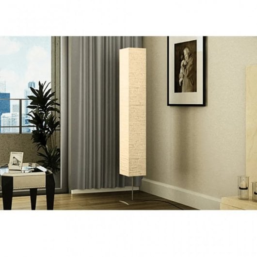 VidaXL Lámpara de Pie con Soporte de Acero 3xE14 Beige