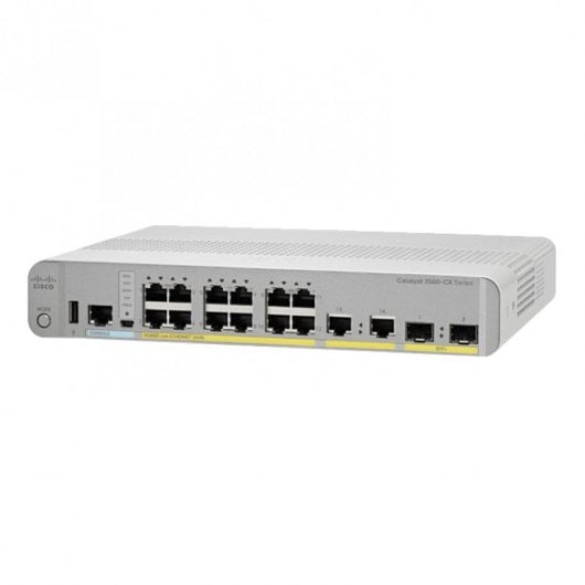 Switch di rete Cisco Catalyst 3560CX-12PD-S 12 porte GbE 12 uscite PoE+ Allocazione PoE da 240 W