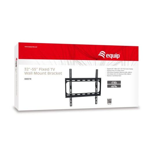 Equip Soporte de Pared para Pantalla 32"-55" Fijo Vesa 400x400 Max 40Kg