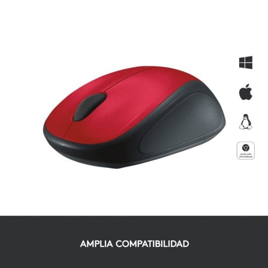 Logitech Wireless Mouse USB Rojo