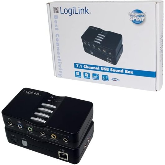 LogiLink UA0099 Tarjeta de Sonido Sound Box 7.1 de 8 Canales USB